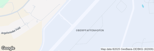 Google Maps Oberpfaffenhofen Airport, Sonderflughafen Claude-Dornier-Str. 1, Weßling, Bayern 82234, Germany